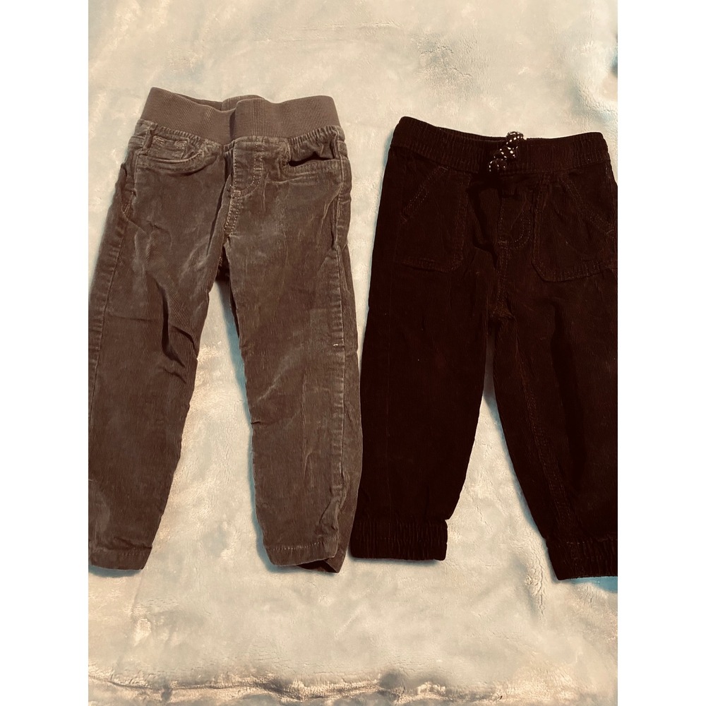 Jumping Beans Falls Creek Kids Corduroy Pants Bundle Grey Brown 18 Months 2pc